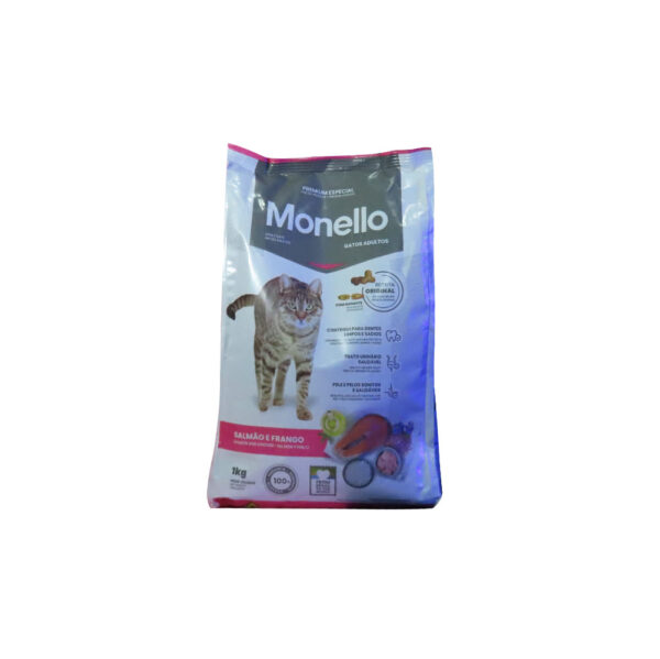 Monello: Gatos adultos, salmón y pollo 1kg